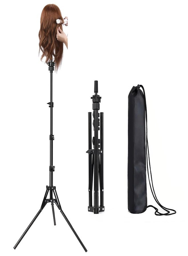 TopDirect 65 Inch Reinforced Mannequin Head Stand,Portable Adjustable Wig Stand Tripod,Mannequin Wig Head Stand Suitable for Beauty Schools,Barber Training,DIY Styling Design - Image 1